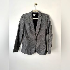 J by J Crew grey linen blazer, size 2